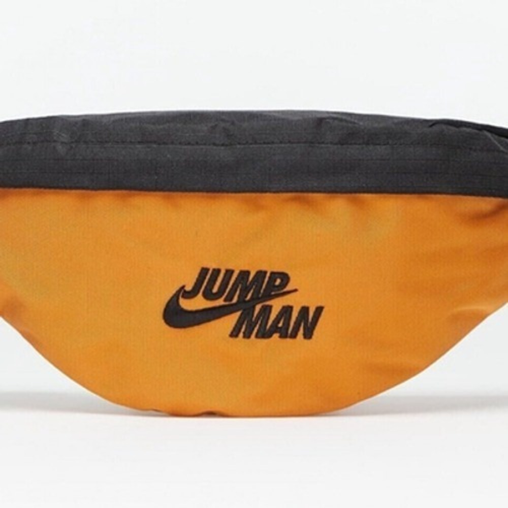 Jordan Jumpman Waist Bag Fanny Pack Orange‎ Black Mens Size Large Adjustable NWT - Picture 9 of 10